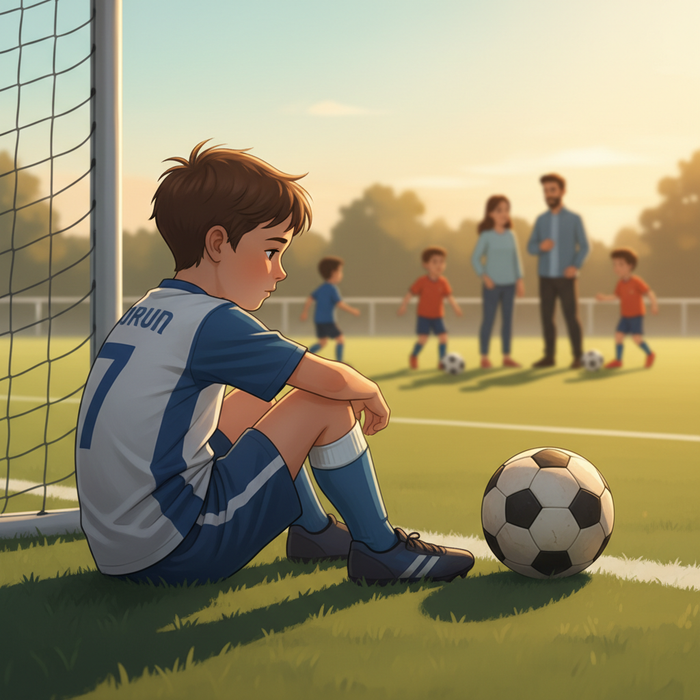 Wenn dein Kind im Fußball vor Herausforderungen Angst hat