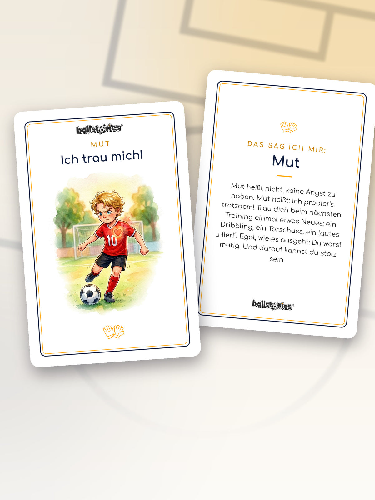 „Ich trau mich!“ Jede Rückseite erklärt den Satz und gibt eine Sache zum Ausprobieren.