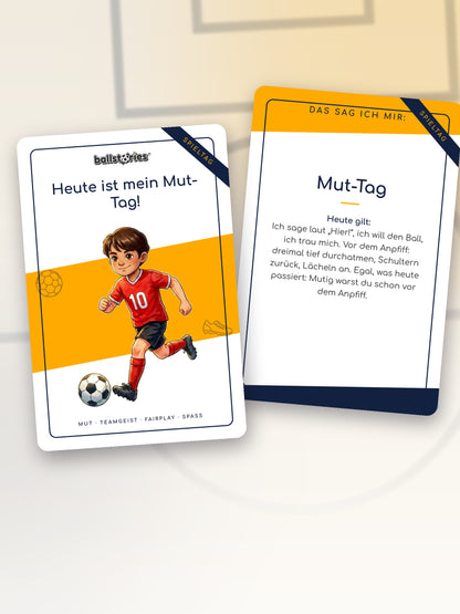 Heute ist mein Mut-Tag! Eine Sache, die sich dein Kind für den Spieltag vornimmt.