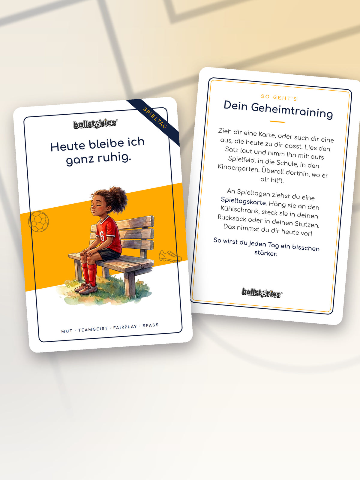 Karte ziehen, laut lesen, mitnehmen An Spieltagen kommt eine Spieltagskarte an den Kühlschrank.