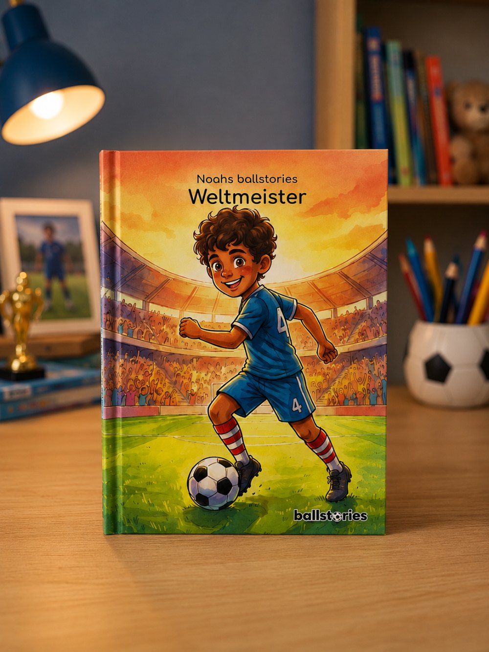📖 Hardcover · Premium-Druck || Dein Kind auf dem WM-Cover || Genau dein Kind – als Held der WM 2026.